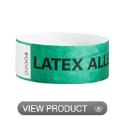 Regular Tyvek® Latex Allergy Wristbands